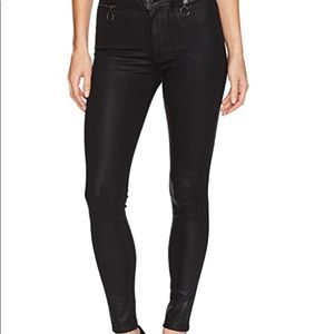 Hudson stark coated skinny jeans in mint condition